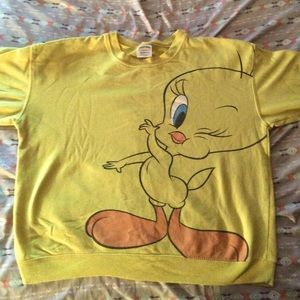 Tweety bird long sleeve throw over shirt